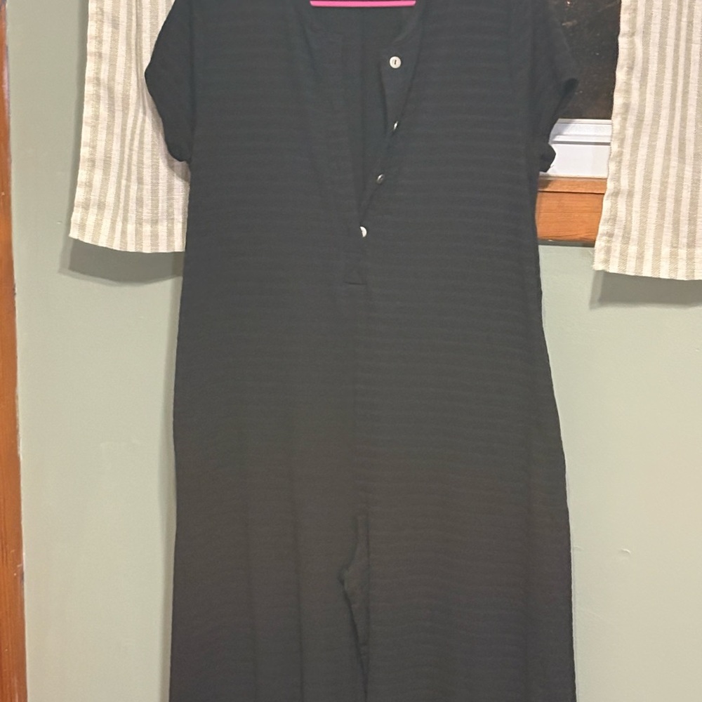 Black Button-Up Jumpsuit